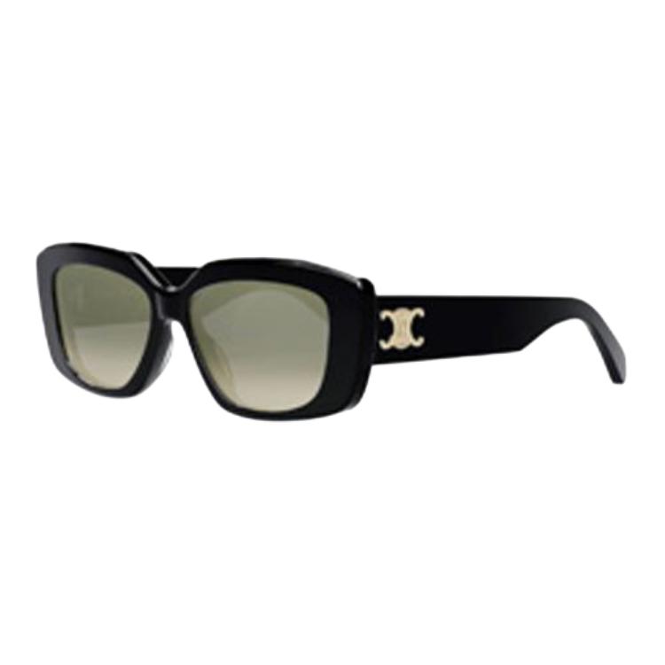 (Women) CELINE Logo Square Sunglasses Women Black CL40216U5501F