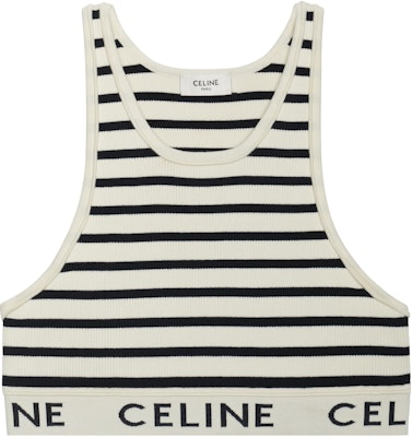 (W) CELINE 标志条纹针织背心 米白色 2A22O372N-01CN Order (W) CELINE 标志条纹针织背心 米白色 2A22O372N-01CN