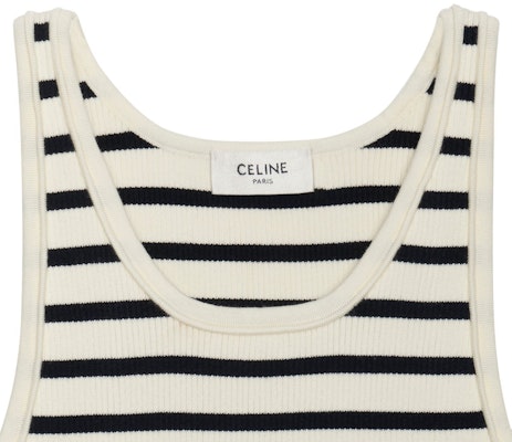 (W) CELINE 标志条纹针织背心 米白色 2A22O372N-01CN Details for (W) CELINE 标志条纹针织背心 米白色 2A22O372N-01CN