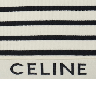 (W) CELINE 标志条纹针织背心 米白色 2A22O372N-01CN Sizing (W) CELINE 标志条纹针织背心 米白色 2A22O372N-01CN