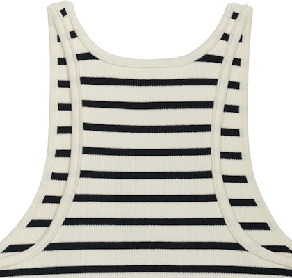 (W) CELINE 标志条纹针织背心 米白色 2A22O372N-01CN Cheap (W) CELINE 标志条纹针织背心 米白色 2A22O372N-01CN