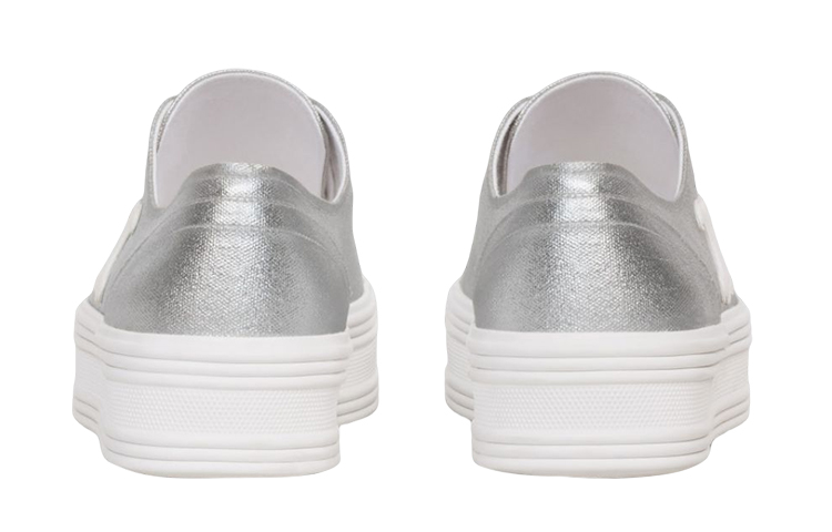 (W) CELINE Low-Top Lace-Up Thick Sole Sneaker 'Silver Leather' 圖 4