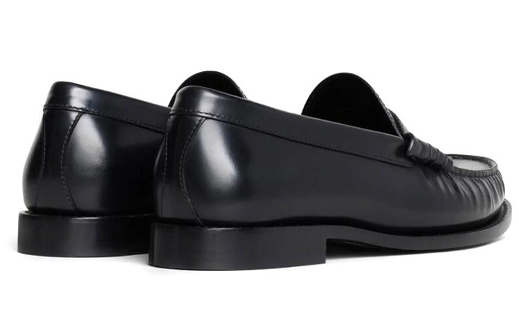 Shop (W) CELINE Luco 乐福鞋 '抛光黑色皮革' 327633001C.38NO