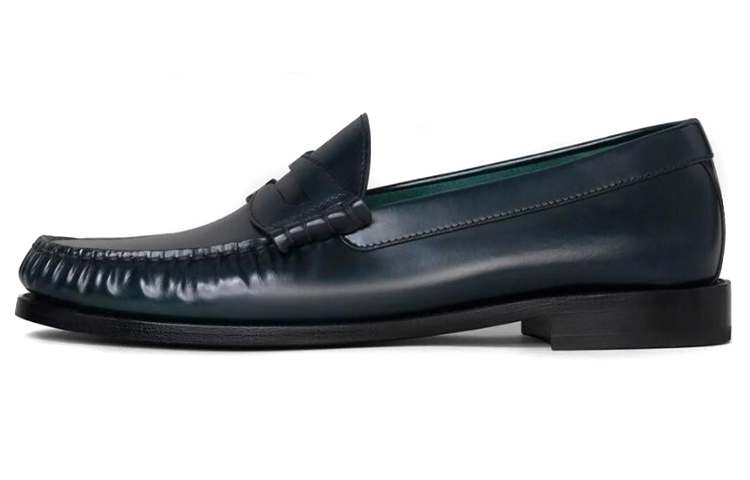 (W) CELINE Luco Loafer 'Polished Dark Green Leather'