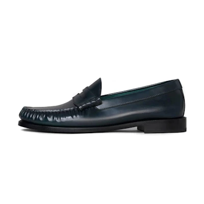 (W) CELINE Luco Loafer 'Polished Dark Green Leather'