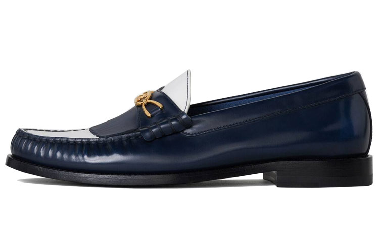(W) CELINE Luco Maillon Triomphe Loafer 'Blue White'