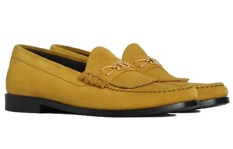(W) CELINE Luco Maillon Triomphe Loafer 'Yellow' 圖 3