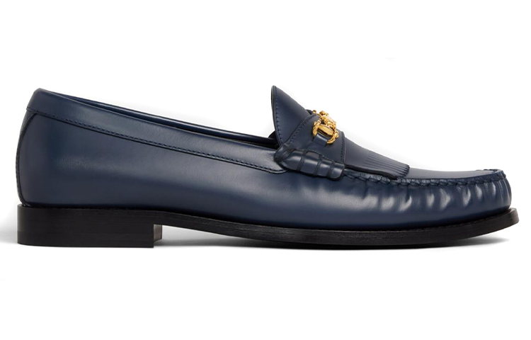 Order (W) CELINE Luco Sulky 乐福鞋 '抛光海军蓝牛皮' 343693001C.07NY