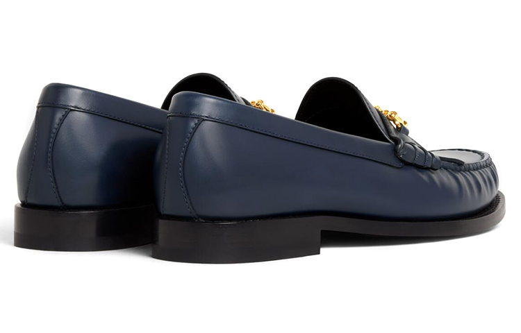 Shop (W) CELINE Luco Sulky 乐福鞋 '抛光海军蓝牛皮' 343693001C.07NY