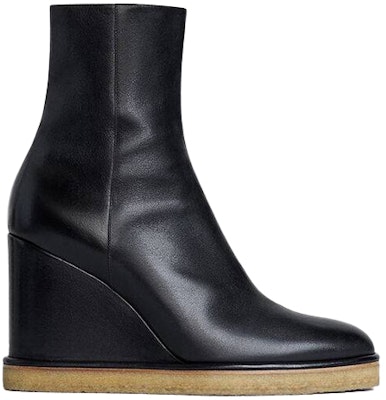 (Women) CELINE Manon Wedge 'Black Leather Ankle Boot' 335453190C.38NO Order (Women) CELINE Manon Wedge 'Black Leather Ankle Boot' 335453190C.38NO