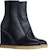 (W) CELINE Manon Wedge 'Boot Kulit Hitam Tumit Tinggi' 335453190C.38NO
