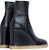 (W) CELINE Manon Wedge 'Boot Kulit Hitam Tumit Tinggi' 335453190C.38NO