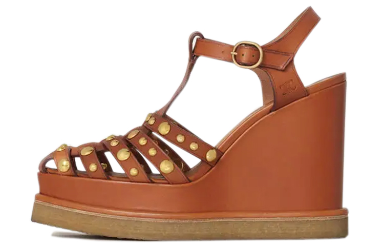 (Women) CELINE Manon Wedge 'Tan' 338343363C.04LU