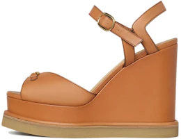 (Women) CELINE Manon Wedge 'Tan Calfskin' 336483190C.04LU (Women) CELINE Manon Wedge 'Tan Calfskin' 336483190C.04LU