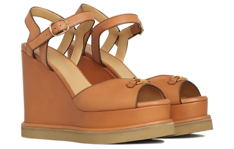 Order (W) 셀린느 마농 웨지 탠 송아지 가죽 336483190C.04LU