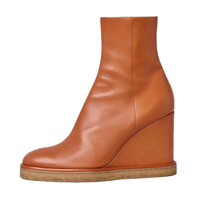 (W) CELINE Manon Wedge 'Tan Leather'