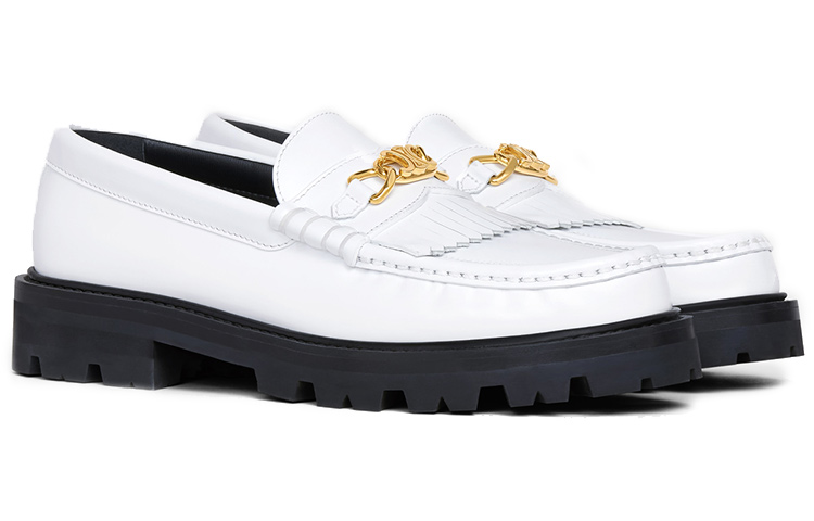 (W) CELINE Margaret Triomphe Loafer 'White Chain Fashion' 圖 3