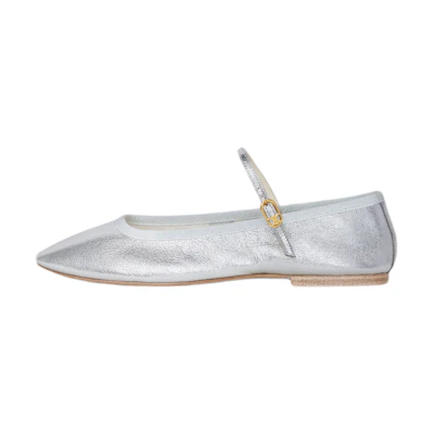 (W) CELINE Mary Jane 'Silver Sheepskin'