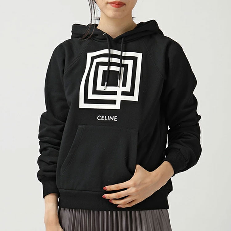 (Women) CELINE Maze Logo Black Pullover Hoodie. 2Y006612G-38AW 圖 5