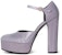 (W) CELINE Melody Mary Jane Tumit Tinggi 'Corak Ular Ungu' 341544032C.32LC