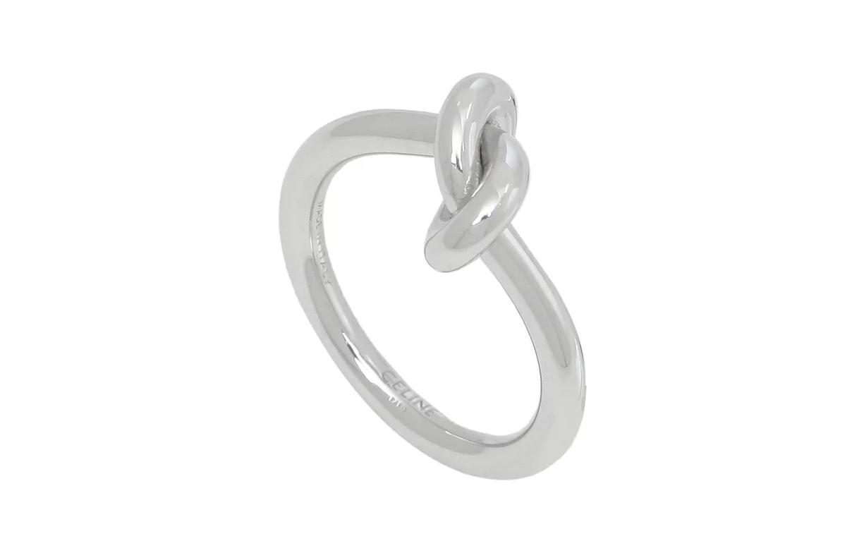 Shop (W) CELINE 极简风格女士银质黄铜戒指. 46N636BRA36SI