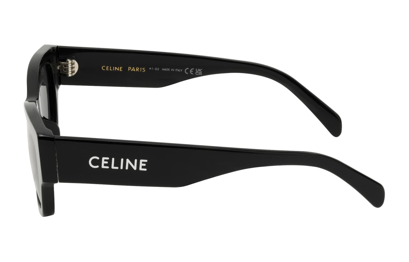 (Women) CELINE MONOCHROMS 01 Square Acetate Sunglasses Women - Black (Prescription Ready) 4S197CPLB-38NO 圖 4