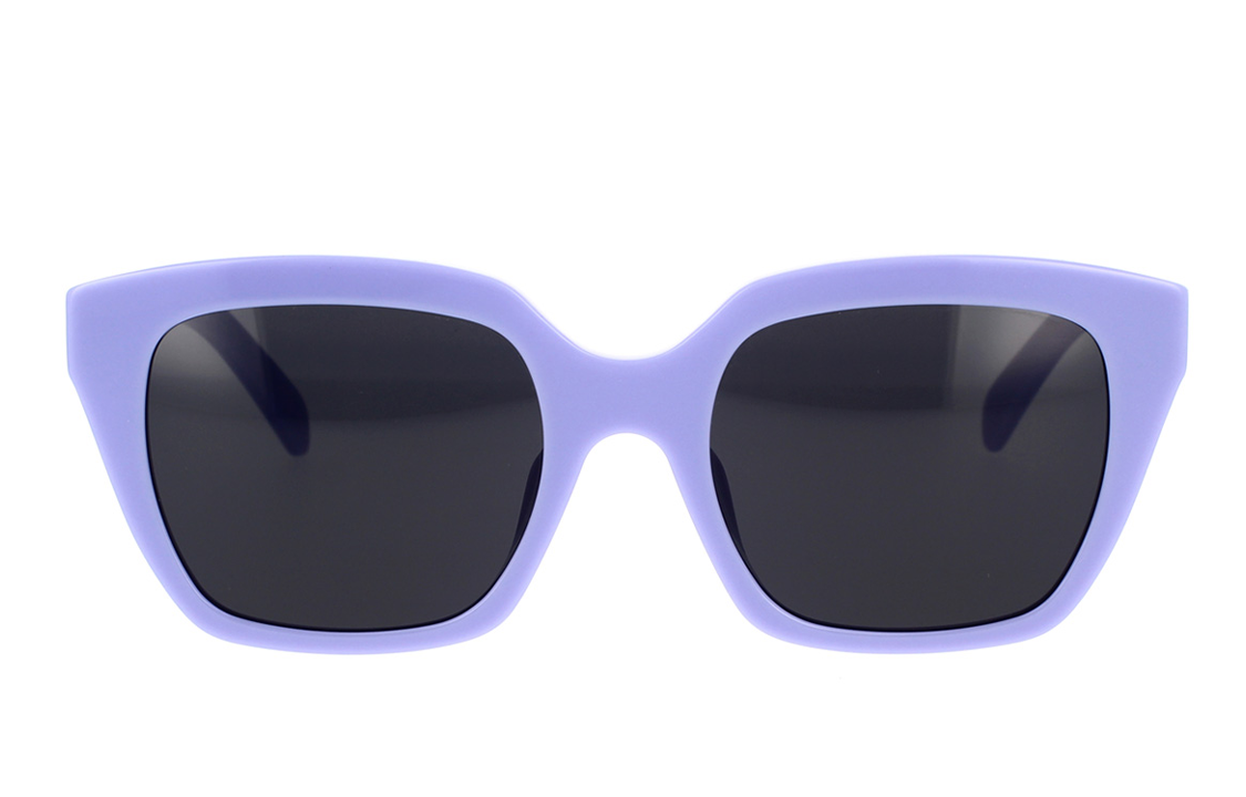 Lookbook (W) CELINE 单色03方形太阳镜 防紫外线 浅紫色. CL40198F-78A