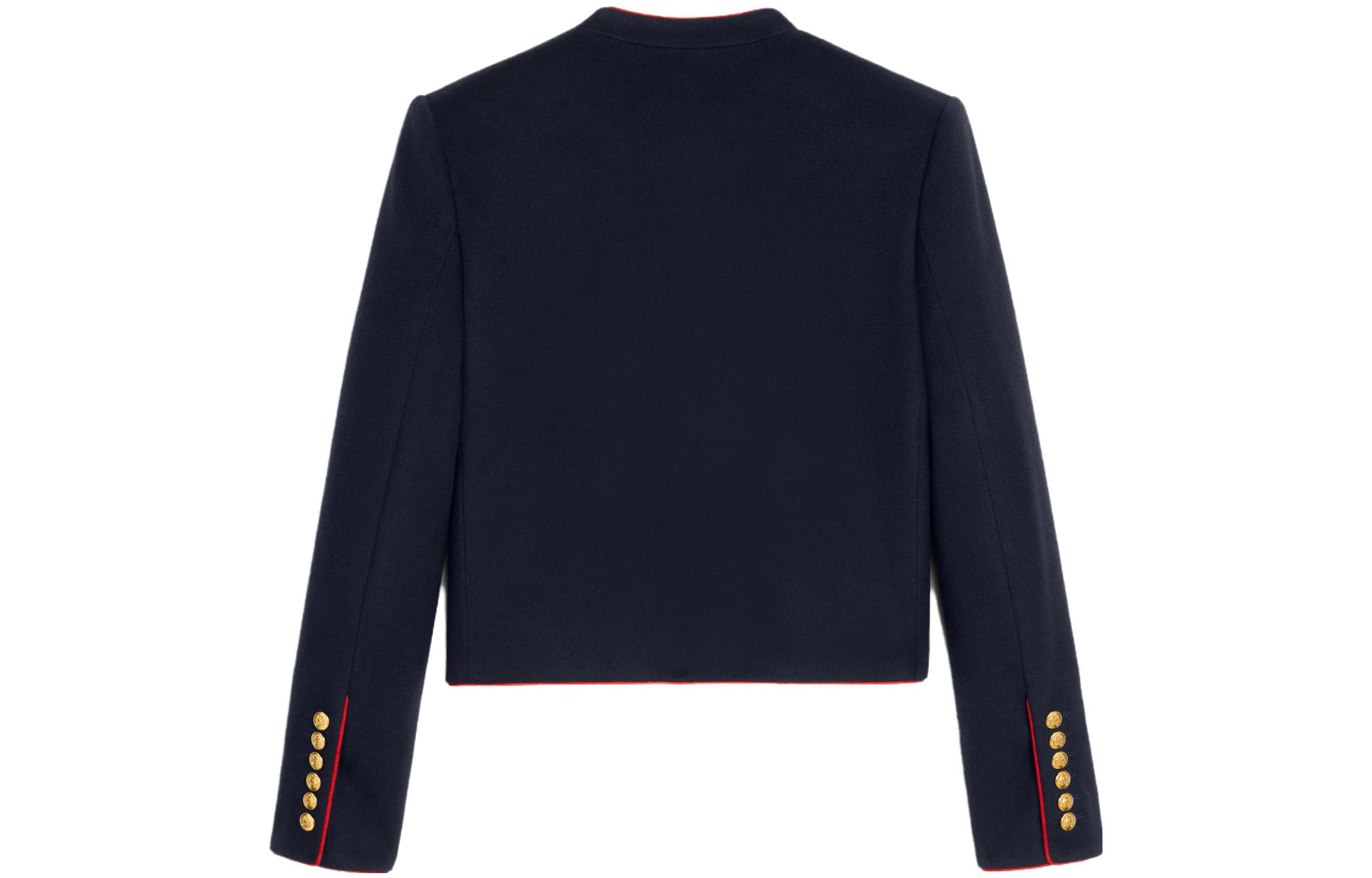 Lookbook (W) Celine 海軍藍純色扣式外套 2V19C998K-07MR