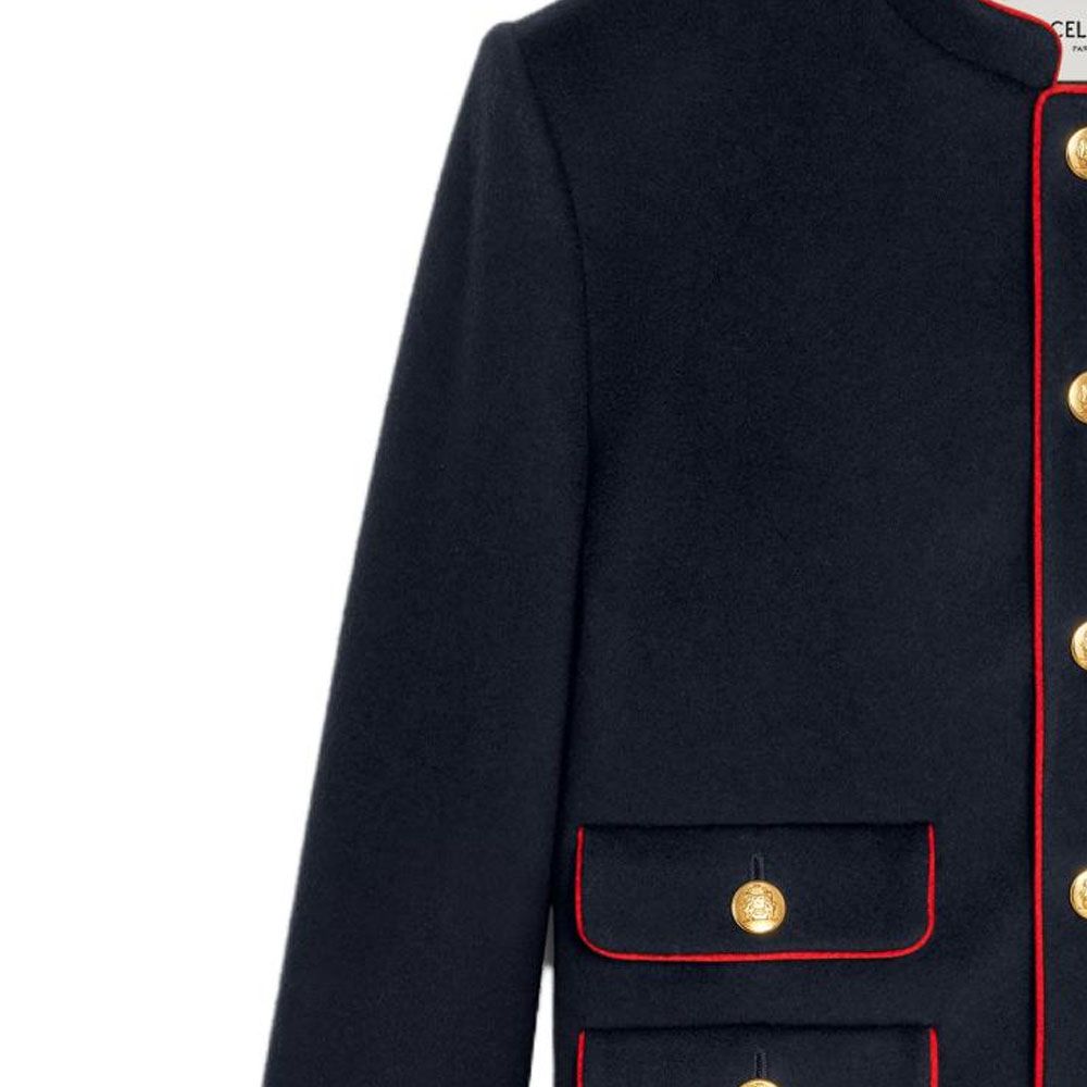 Details for (W) Celine 海軍藍純色扣式外套 2V19C998K-07MR