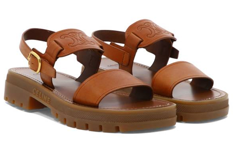 Lookbook (W) 셀린느 오픈토 카프스킨 샌들 '브라운 패션' 352473023C.04LU