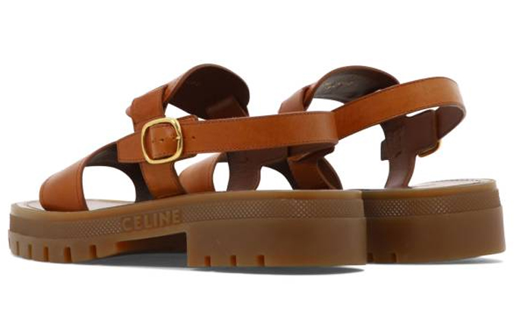 Shop (W) 셀린느 오픈토 카프스킨 샌들 '브라운 패션' 352473023C.04LU