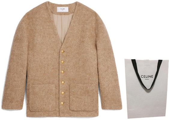 (W) セリーヌ パリ ベージュ ボタンアップ ニット カーディガン セーター 2V39J443S-03MI Shop (W) セリーヌ パリ ベージュ ボタンアップ ニット カーディガン セーター 2V39J443S-03MI