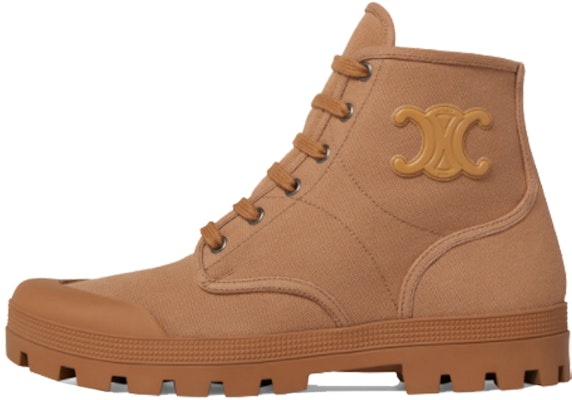 Celine Patapans 人造皮綁帶戶外靴 女款 黃褐色 Buy Celine Patapans 人造皮綁帶戶外靴 女款 黃褐色