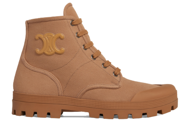 Order Celine Patapans 人造皮綁帶戶外靴 女款 黃褐色