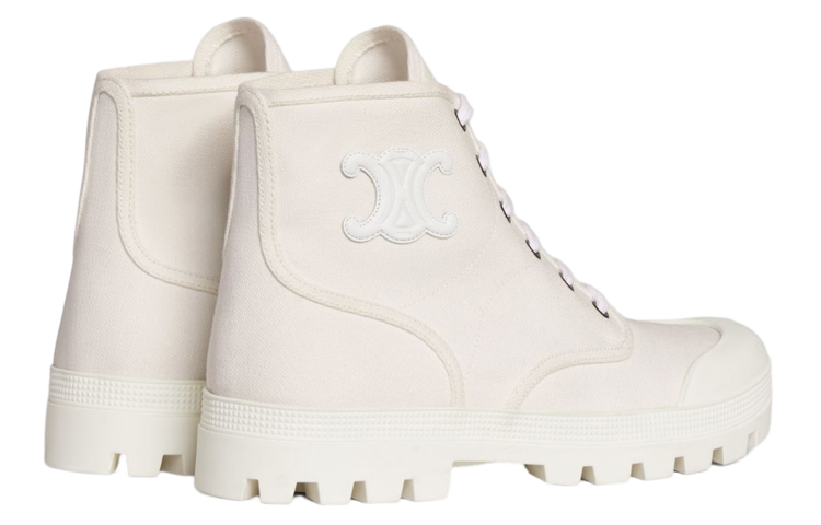(W) CELINE Patapans 'White Lace-Up Ankle Boot' 圖 4