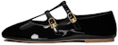 (W) CELINE Kulit Paten 'Fashion Buckle Hitam' 354683613C.38NO