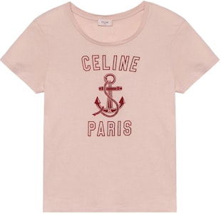 (W) CELINE 粉色字母Logo印花圆领T恤。 2X586114L-24BU Buy (W) CELINE 粉色字母Logo印花圆领T恤。 2X586114L-24BU
