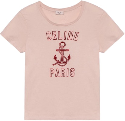 (W) CELINE Kaos Crewneck Pink dengan Cetakan Logo Huruf. 2X586114L-24BU Buy (W) CELINE Kaos Crewneck Pink dengan Cetakan Logo Huruf. 2X586114L-24BU
