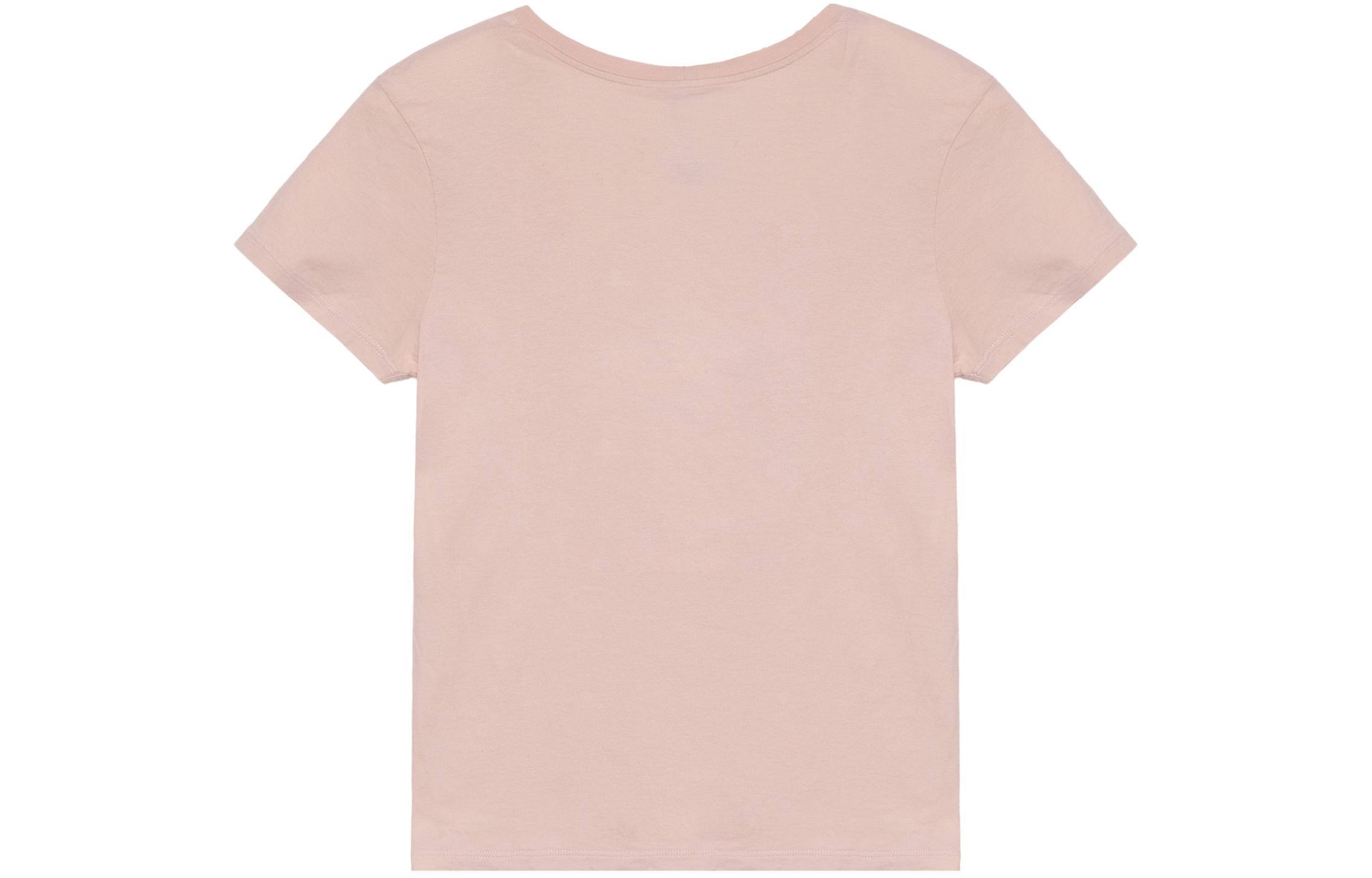 Lookbook (W) CELINE Kaos Crewneck Pink dengan Cetakan Logo Huruf. 2X586114L-24BU