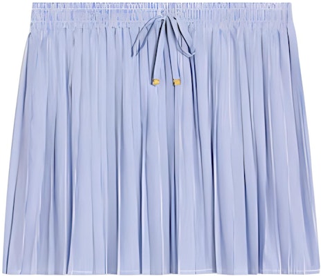 (Women) CELINE Pleated Striped Cotton Tie-Waist Casual Short Skirt Light Purple Women 2J622869T-01XY Buy (Women) CELINE Pleated Striped Cotton Tie-Waist Casual Short Skirt Light Purple Women 2J622869T-01XY