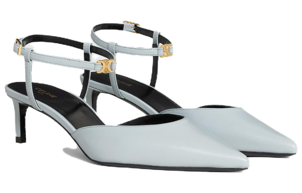 Lookbook (Women) CELINE Pointed Toe Buckle High Heels 'Blue' 347873010C.07SZ