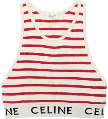 (W) CELINE 红色条纹针织背心带标志。 2A22O372N-01CE Buy (W) CELINE 红色条纹针织背心带标志。 2A22O372N-01CE