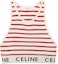 Buy (W) CELINE 红色条纹针织背心带标志。 2A22O372N-01CE