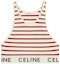 Order (W) CELINE 红色条纹针织背心带标志。 2A22O372N-01CE