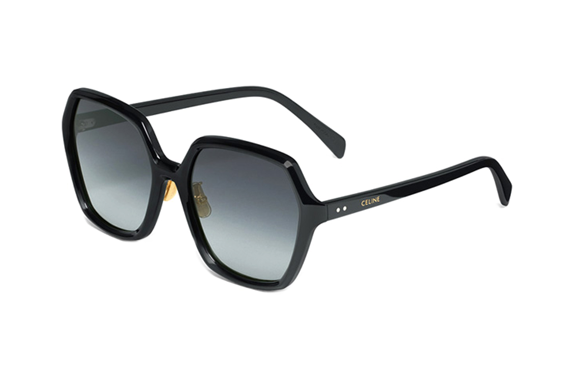 (Women) CELINE Retro Lightweight Irregular Black Sunglasses for Women. CL40230F-01B 圖 2