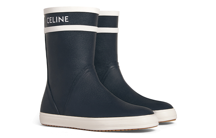 (W) CELINE Rubber Flat Boot 'Navy Blue' 圖 2