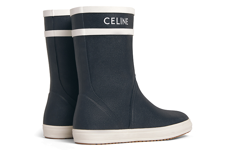 (W) CELINE Rubber Flat Boot 'Navy Blue' 圖 3