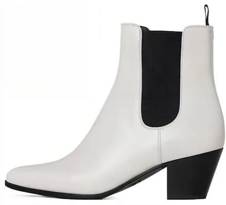 (Women) CELINE Saint Germain Leather Chelsea Boots White 5.5cm Heel. 327653002C.01OW Buy (Women) CELINE Saint Germain Leather Chelsea Boots White 5.5cm Heel. 327653002C.01OW