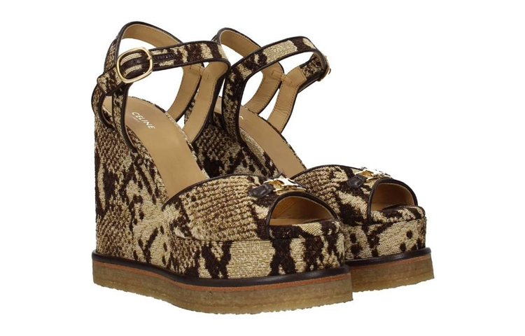 (W) CELINE Sandal 'Fashion Buckle Brown' 圖 3