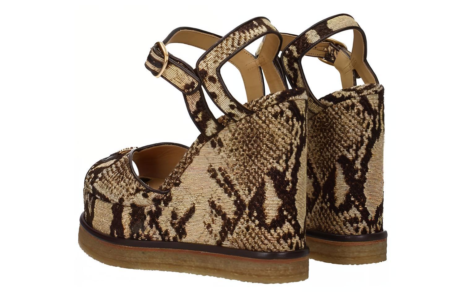 (W) CELINE Sandal 'Fashion Buckle Brown' 圖 4